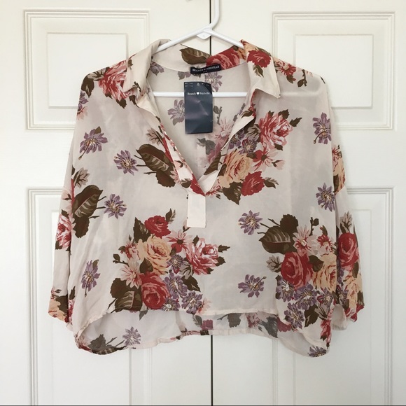 Brandy Melville Tops - Brandy Melville Floral Blouse